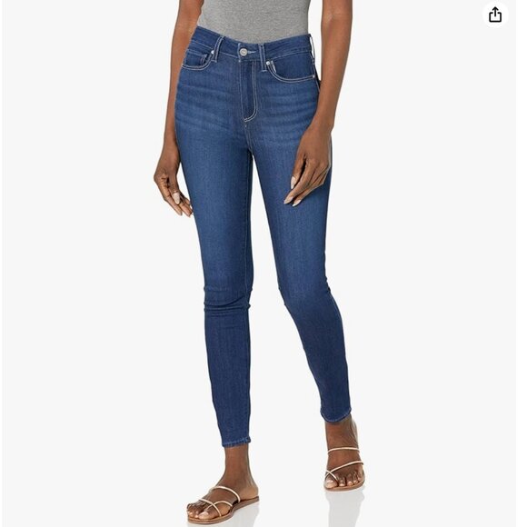 Paige Margot Ankle High Rise Skinny Jeans Women's Size 28/6 Amia Wash - Picture 1 of 12